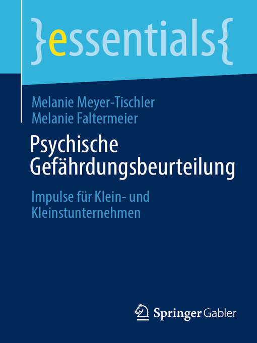 Title details for Psychische Gefährdungsbeurteilung by Melanie Meyer-Tischler - Available